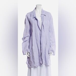 Lavender Long Linen Jacket